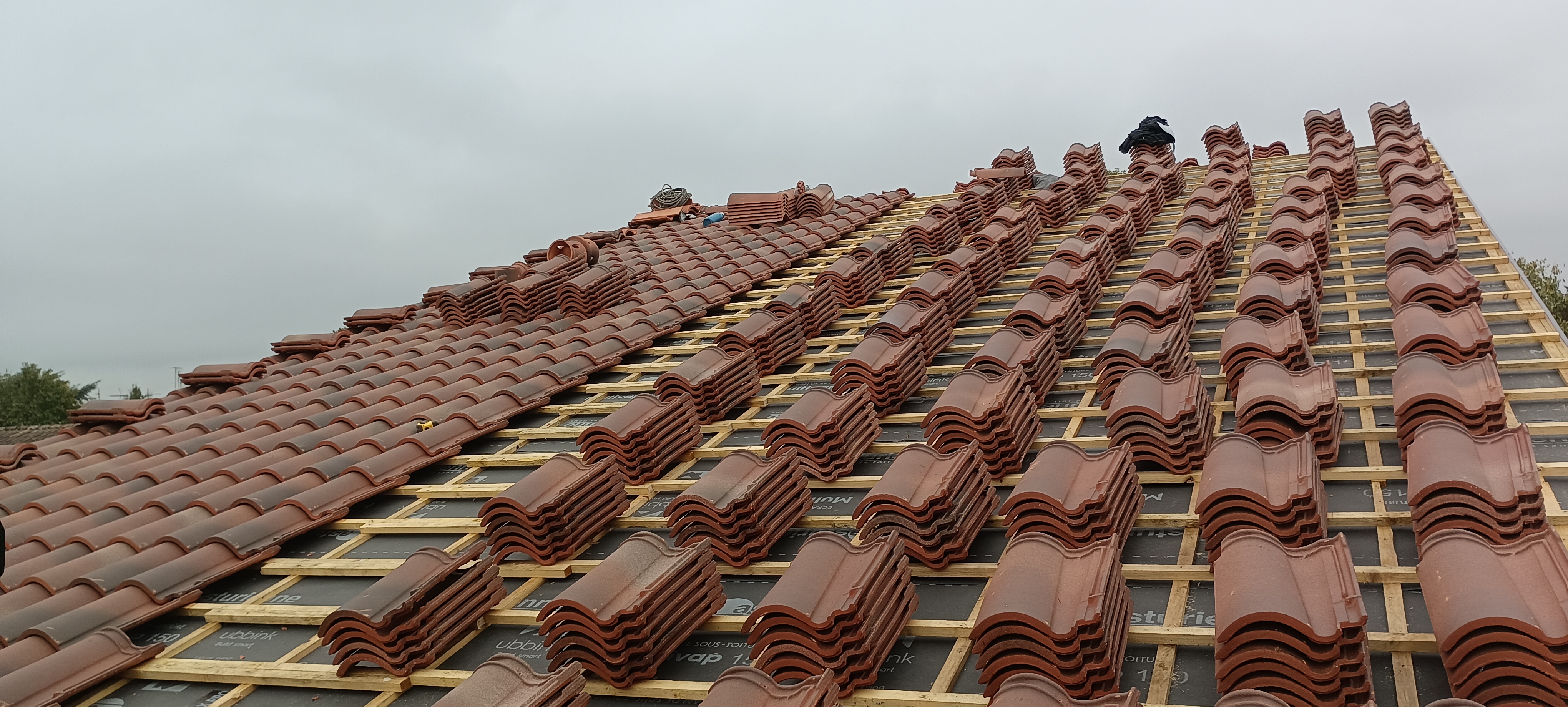 Chantier couverture avant après